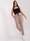 Spodnie dresowe-RV-DR-4765.52-beżowy rozmiar - 3 XL