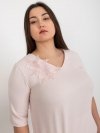 Bluzka-LK-BZ-506692.32-jasny różowy rozmiar - 48