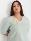 Bluzka-LK-BZ-506692.32-mietowy rozmiar - 44