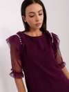 Bluzka-LK-BZ-506682.26P-ciemny fioletowy rozmiar - 38