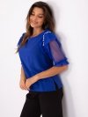 Bluzka-LK-BZ-506682.26P-kobaltowy rozmiar - 42