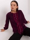 Bluzka-LK-BZ-506673.36-ciemny fioletowy rozmiar - 36