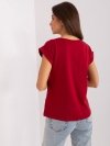 T-shirt-RV-TS-4833.00X-bordowy rozmiar - XL