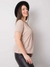 T-shirt-RV-TS-6320.85P-beżowy rozmiar - 2XL