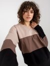 Bluza-RV-BL-8328.34X-czarno-beżowy rozmiar - S/M