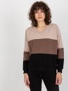 Bluza-RV-BL-8328.34X-czarno-beżowy rozmiar - L/XL