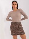 Spódnica-LK-SD-509478.50P-czarno-czerwony rozmiar - S
