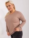 Bluzka-RV-BZ-9312.28P-ciemny bezowy rozmiar - ONE SIZE