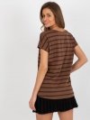 T-shirt-RV-TS-8567.56-brązowy rozmiar - S