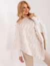 Poncho-AT-PN-2347.68-ecru rozmiar - ONE SIZE