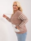 Bluzka-RV-BZ-9147.58-ciemny bezowy rozmiar - ONE SIZE