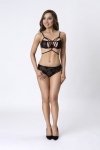 Eliana Black/Czarny zmysłowy komplet stanik z majtkami LivCo Corsetti Fashion  rozmiar - L/XL