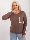 Bluzka-RV-BZ-9329.57-brązowy rozmiar - ONE SIZE