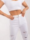 Spodnie jeans-PM-SP-J1260-1.66-biały rozmiar - XS