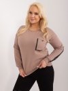 Bluzka-RV-BZ-9329.57-ciemny bezowy rozmiar - ONE SIZE