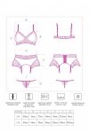 Nahir Maroon/Bordowy zmysłowy komplet LivCo Corsetti Fashion  rozmiar - S/M