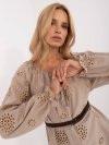 Bluzka-LK-BZ-509747.80-ciemny bezowy rozmiar - L/XL