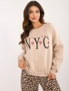 Bluza-EM-BL-857.88-beżowy rozmiar - ONE SIZE