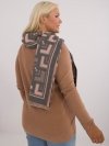Szalik-AT-SZ-23158.32-szaro-różowy rozmiar - ONE SIZE