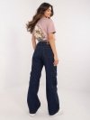 Spodnie jeans-D80016BD62458D282-granatowy rozmiar - L