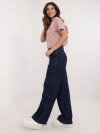 Spodnie jeans-D80016BD62458D282-granatowy rozmiar - S