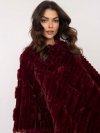 Poncho-AT-PN-2347.68-bordowy rozmiar - ONE SIZE