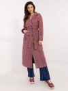 Płaszcz-LK-PL-509835.19-bordowy rozmiar - L/XL