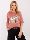 Bluzka-CLM-BZ-0119.36-ciemny różowy rozmiar - XL