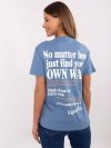 T-shirt-D12022AC02645G-ciemny niebieski rozmiar - XS