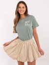 T-shirt-D12022AC02645G-pistacjowy rozmiar - XS