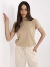 T-shirt-CLM-TS-1640.87-beżowy rozmiar - M
