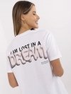 T-shirt-D12022AC02705A-biało-różowy rozmiar - XL