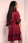 Szlafrok Aresmina LC 90564 Cherry Mahogany Callection Burgundy Bordowy LivCo Corsetti Fashion rozmiar - S/M