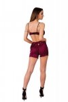 Zmysłowy Komplet Damski Nineras Cllaret Burgundy Bordowy Collection LivCo Corsetti Fashion rozmiar - S/M