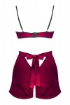 Zmysłowy Komplet Damski Nineras Cllaret Burgundy Bordowy Collection LivCo Corsetti Fashion rozmiar - L/XL