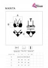 Zmysłowy komplet Nikrita Shades of Black Collection Czarny LivCo Corsetti Fashion rozmiar - XL