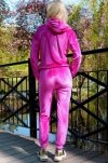 Dollien Fuchsia/Fuksja welurowy komplet dresowy z kapturem Merribel rozmiar - M