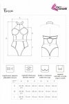 Rocca body Black/Czarne w serduszka z chokerem LivCo Corsetti Fashion rozmiar - L