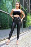 Eminena Black/Czarne seksowne leginsy srebne guziki Merribel rozmiar - L