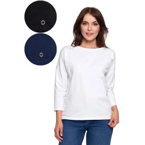 BLUZKA DAMSKA Z RĘKAWEM 3/4 BD2500-043