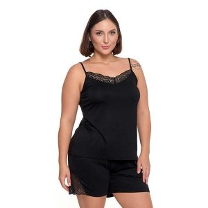 PIŻAMA DAMSKA DWUCZĘŚCIOWA Z KORONKĄ PDD3700-013 S/S 2025