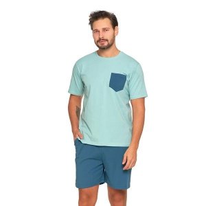 PIŻAMA MĘSKA Z KRÓTKIM RĘKAWEM I SPODENKAMI PDM4100-010 S/S 2025