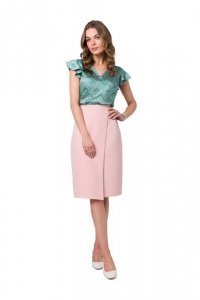 Stylove S343 Spódnica - pudrowa