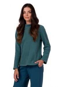 BeWear B268 Bluza z wysokim kołnierzem - turkusowa