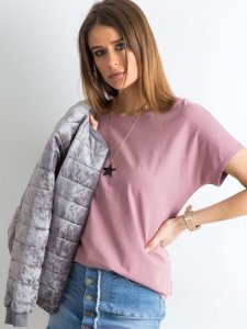 T-shirt-RV-TS-4662.35P-ciemny różowy rozmiar - M