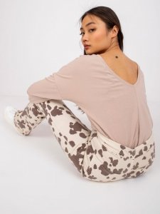 Bluzka-RV-BZ-5890.10-ciemny bezowy rozmiar - L