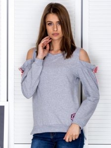 Bluza-PL-BL-1452.02-szary rozmiar - S