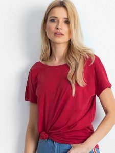 T-shirt-RV-TS-4662.04X-bordowy rozmiar - S