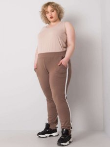 Spodnie dresowe-RV-DR-6643.95-brązowy rozmiar - 4XL