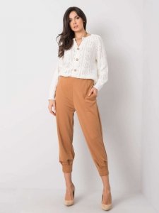 Spodnie dresowe-217-DR-25676.78P-camelowy rozmiar - S